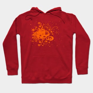 Floral And Stars Burst Hoodie